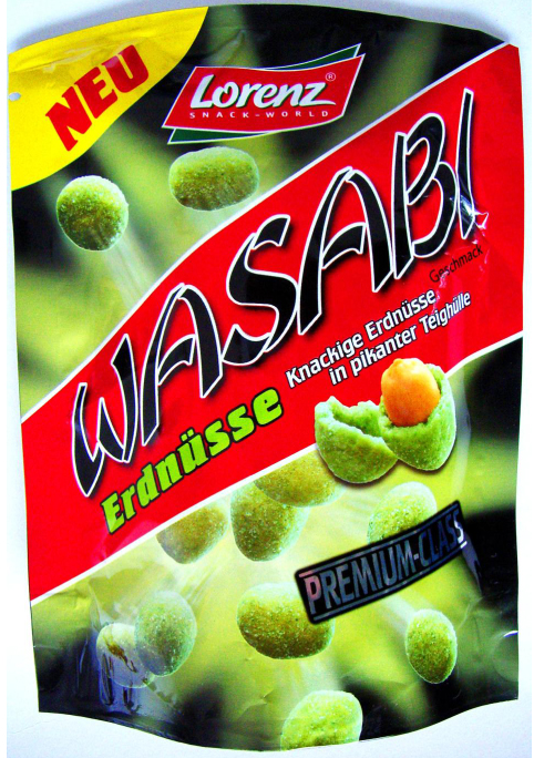 Wasabi Erdnüsse von Lorenz Bahlsen Snack World - Laut Verbraucherzentrale Hamburg ein Lebensmittelimitat