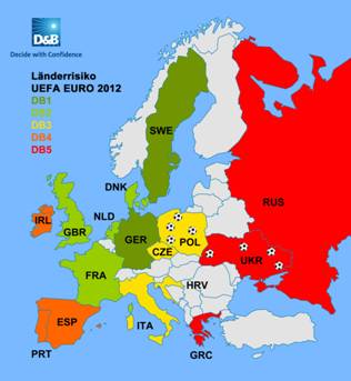 Länderrisiken Teilnehmernationen UEFA EURO 2012