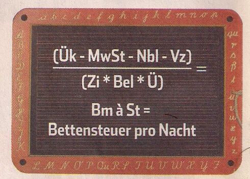 Bettensteuer-Formel von Thomas-Sönke Kluth (Grafik: Hamburger Abendblatt)