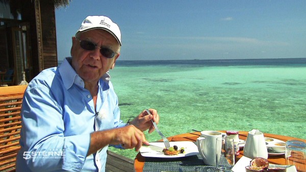 Heinz Hormann im Conrad Resort Malediven: 5 Sterne sind ihm nicht genug
