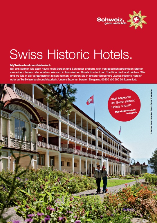 Swiss Historic Hotels: Eine neue Broschüre zeigt 46 historische Hotels in der Schweiz