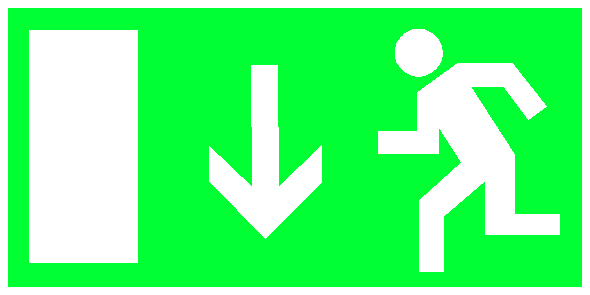 Notausgang - Rettungsweg - Schild