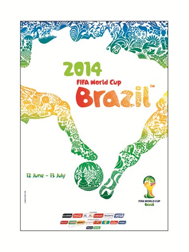 Fussball WM 2014 in Brasilien - offizielles Plakat der Fifa
