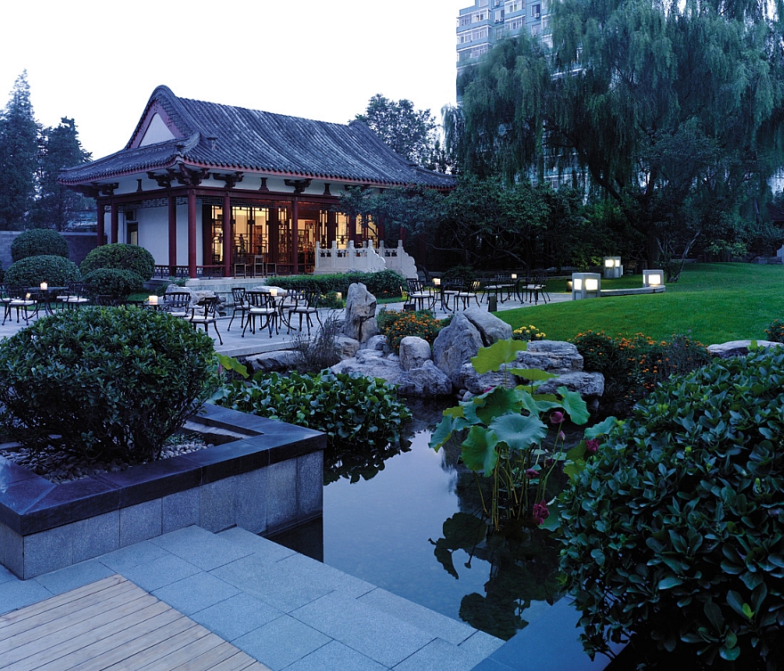 Garten-Idylle im luxuriösen Shangri-La in Peking
